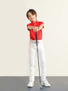 Camisas polo para niños preadolescentes - Rojo - Ver 3