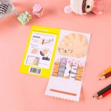 Cat Notes Combo Memo Stationery Message Notes Diary Plan Planning Notebook Pattern Sticky Marker Memo Pad Flag Self-Stick Note Bookmark Page Notes Kawaii Planner Paper Memo Sticker Index Tab Reminder Message Pad,School Supplies,Back To School