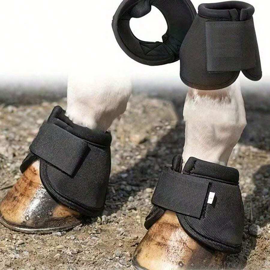 Bottes de sabot de cheval en caoutchouc, Isolation d'eau sale, Protection des chevaux pour sauter, fournitures d'entraînement équestre  15