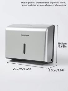 1 件大容量 200+ 纸巾盒，ABS 高硬度新型塑料毛巾架，带打孔/免钻安装配件，多种颜色可选，适用于浴室、厨房壁挂式防水纸巾盒家居浴室装饰浴室收纳秋季装饰返校 - 銀色 - 查看 3