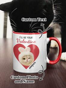 1pc 11Oz Dog Valentine's Day Gifts, With Customized Names And Photos, Simple And Heart-Shaped Designs. Valentine's Day Gifts For Dog Moms, Valentine's Day Dog Mug Gifts, Customized Dog Valentine's Day Gifts, Dog Gift Mugs For Valentine's Day, Customized Dog Mugs, Coffee Cups And Water Cups - Multicolor - View 10