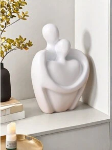 1PC Love Sculpture Ceramic Statue Decoration, Modern Home Decoration, Living Room, Bookshelf, Desk Decoration, Bedroom Bedside Table Decoration, Anniversary Gifts Birthday Graduation