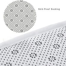 1 件浴室记忆泡沫法兰绒浴垫，防滑吸水浴室地毯家居浴室装饰地毯户外地毯门垫秋季装饰浴室配件返校入口装饰 - 灰色 - 查看 6