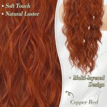 BARSDAR Ponytail Extension With Drawstring, 66cm Long Curly Wavy Ponytail Hairpiece Hair Extension For Women Synthetic Ponytail Hair Extension