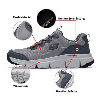 Skechers Men's Comfortable Outdoor Hiking Casual Shoes, Model: 237704-GYOR
