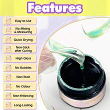 UV Dip Resin For Wire Flower Petals - 50ml/100ml Crystal Clear UV Resin For Art Resin And DIY Flowers Decoration - Transparent Liquid Ultraviolets Curing Transparent And Low Odor Thick Glue Hard After Instant Cure For Jewelry Making Crafts - UV DIP RESIN - View 3