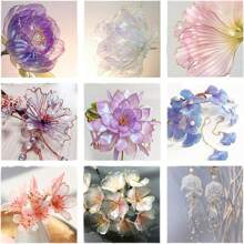 UV Dip Resin For Wire Flower Petals - 50ml/100ml Crystal Clear UV Resin For Art Resin And DIY Flowers Decoration - Transparent Liquid Ultraviolets Curing Transparent And Low Odor Thick Glue Hard After Instant Cure For Jewelry Making Crafts - UV DIP RESIN - View 7