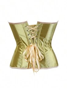 Women's Waist Trainer Corset For Body Shaping - Tummy Control Slimming Girdle Vest For Weight Loss,  Blue/ Red/ Gold/ Purple/ Brown/Dark Blue - Màu vàng - Xem 2