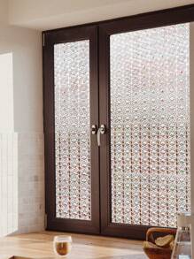 1 卷窗户隐私膜 - 彩色玻璃窗膜 - 热控制紫外线磨砂彩虹浴室装饰膜 - 水钻 3D 静电贴膜 - 易撕易贴家用窗户膜 (44.5 x 200 厘米)、贴纸、墙贴花、用于家居装饰的乙烯基贴花、春季装饰品让您的家焕然一新、Rama 装饰贴纸