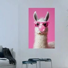 Arte de alpaca con goma de mascar, decoración moderna del hogar, ideal para la sala de estar, dormitorio, oficina y bar