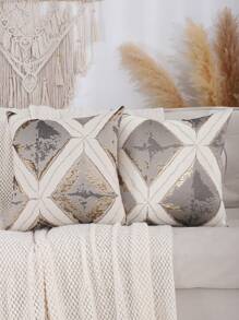 1pc Geometric Pattern Cushion Cover Without Filler, Modern Polyester Decorative Throw Pillow Cover For Home - Multicolor - View 19