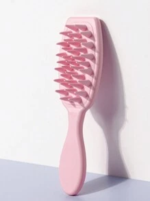 1 PIEZA Cepillo de champú masajeador del cabelludo, cepillo de cabello de silicona con mango largo para el crecimiento del cabello y eliminación de caspa, para uso doméstico Cepillo de cabello, Peine, Herramientas para el cabello, Productos y accesorios para el cabello para peluquería, Salón de belleza, Artículos esenciales de viaje, Regreso a la escuela, Artículos esenciales de viaje, Accesorios para el cabello para mujeres