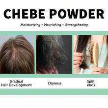 Polvo de plátano africano GOIPLE, promueve el cabello fuerte y saludable, producto para el cuidado del cabello brillante, adecuado para cabello seco y dañado, contiene ingredientes naturales, previene el quebrado, nutrición profunda, repara las puntas abiertas, 30g/100g - Verde - Ver 8