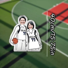 1 Cuscino personalizzato a forma di pallone da basket - Foto personalizzata, regalo ideale per lui, lei, il tuo ragazzo, la tua ragazza, papà, mamma, famiglia e amici | Perfetto per la decorazione d'interni - divano, letto, auto, sala da tè, camera da letto, soggiorno | San Valentino, compleanno, matrimonio, Natale - Carica le immagini per personalizzare i cuscini - Visualizzare 9