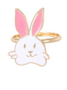 Creative Cute Rabbit Animal Shaped Napkin Ring, Tabletop Decoration