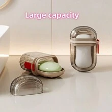 Tragbarer Reise-Seifenkasten, kreativer leicht-luxuriöser Reise-Seifenkasten mit Deckel, versiegelt und tragbar mit Ablauf, kleiner Seifenkasten für Geschäftsreisen, Outdoor-Reise-Seifenkasten, versiegelter, tragbarer, kreativer Seifenkasten für Studentenwohnheime und Bäder