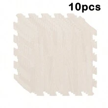 10 piezas, 11,8 pulgadas, Estera de piso tipo madera de alta tenacidad, alfombra de espuma rompecabezas antideslizante, a prueba de humedad y caídas para sala de estar, cocina, dormitorio