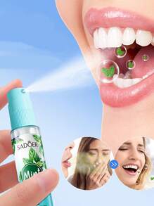 薄荷桃柠檬清新口气喷雾 - 清新口气清洁剂消除口臭喷雾留香便携式清新剂喷雾口气喷雾 - 彩色 - 查看 2