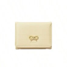 Wallets Girls Cute Bow Small Wallet Aesthetic Card Holder ID Window (Multi-Color Available) For Women Wallet Mini Wallet Purse Wallet Card Wallet - Multicolor - View 14