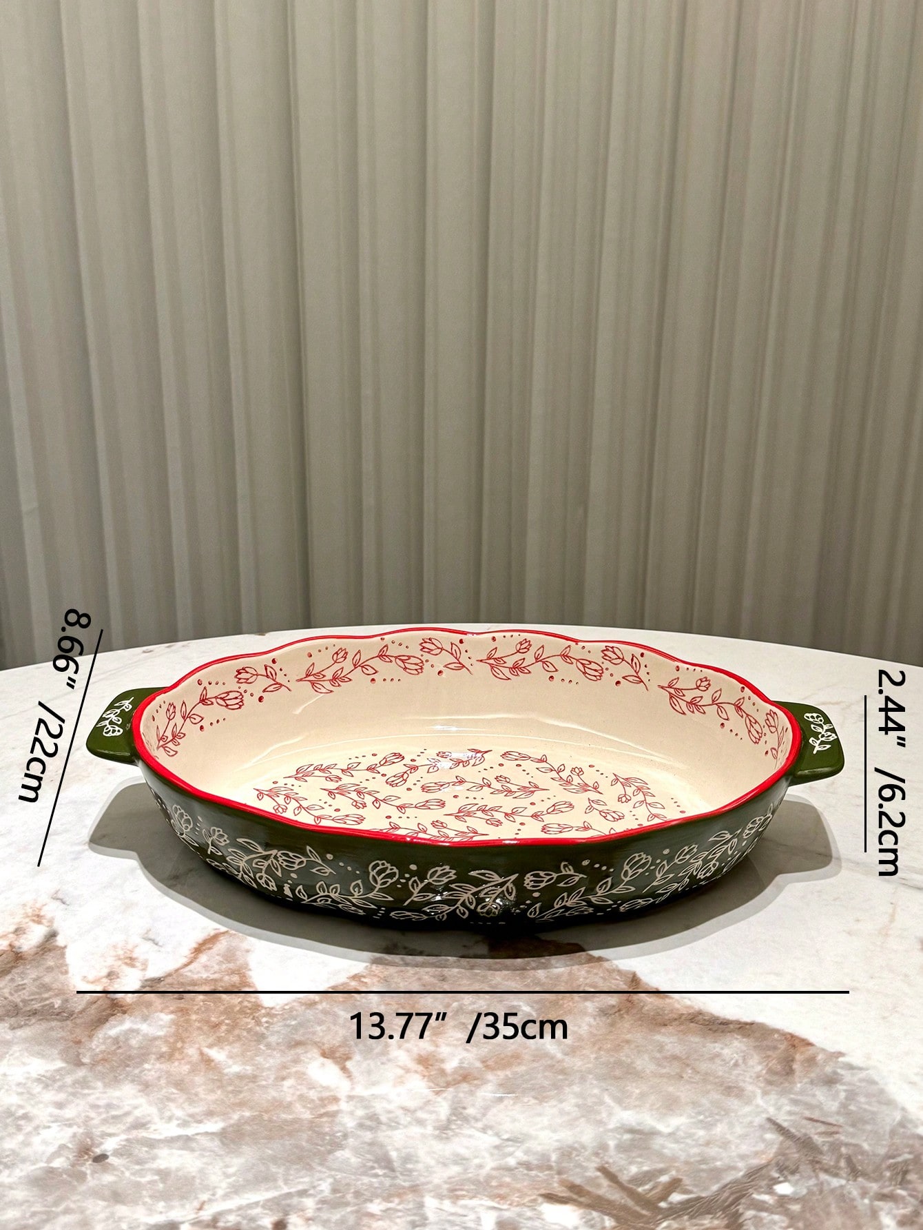 طقم أواني خزفية مطلية يدويًا بطراز قديم، أدوات طهي...