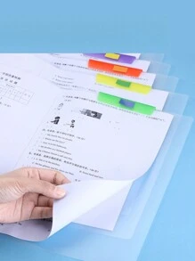 1 pièce Classeur transparent de taille A4 à 2 anneaux, dossier rotatif pour documents, convient aux étudiants et au bureau - A4 - Voir 3