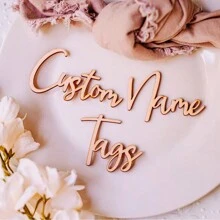 Tarjetas con nombre de madera para boda, cumpleaños, corte por láser, decoración de mesa, placa de nombre, tarjetas de lugar de boda de madera con nombre grabado por láser, señales de lugar de boda, tarjetas de lugar para cena, fiesta, decoración de boda, regalo de San Valentín, regalo para ella, regalo para él, regalo para mamá, regalo para amigos, decoración del hogar, personalizado
