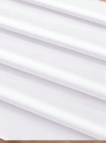 1/2 件雪纺一次性桌旗，白色浪漫简约桌布，适用于婚宴、节日、生日、情人节派对桌餐厅家居场景装饰 - 白色 - 查看 5