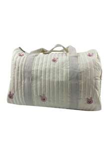 大容量泰迪熊和橄榄刺绣孕妇包，妈妈用便携式刺绣手提包