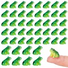 10pcs Resin Mini Green Frog Statue, Animal Model, Fairy Garden Miniature Moss Landscape DIY Glass Container Craft Decor Accessories
