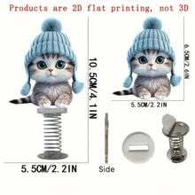 1pc Black And White Acrylic Cat Figurine Desktop Decor, Suitable For Desktop Spring Ornaments, An Ideal Gift For Parents And Friends Back To School
