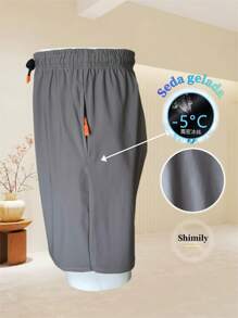 Kit 3 Bermuda Shorts For Men, Imported Shorts For Men, Polyamide, Ice Silk, Gym, Elastane, Casual, Quick Drying - 淺灰色 - 查看 8