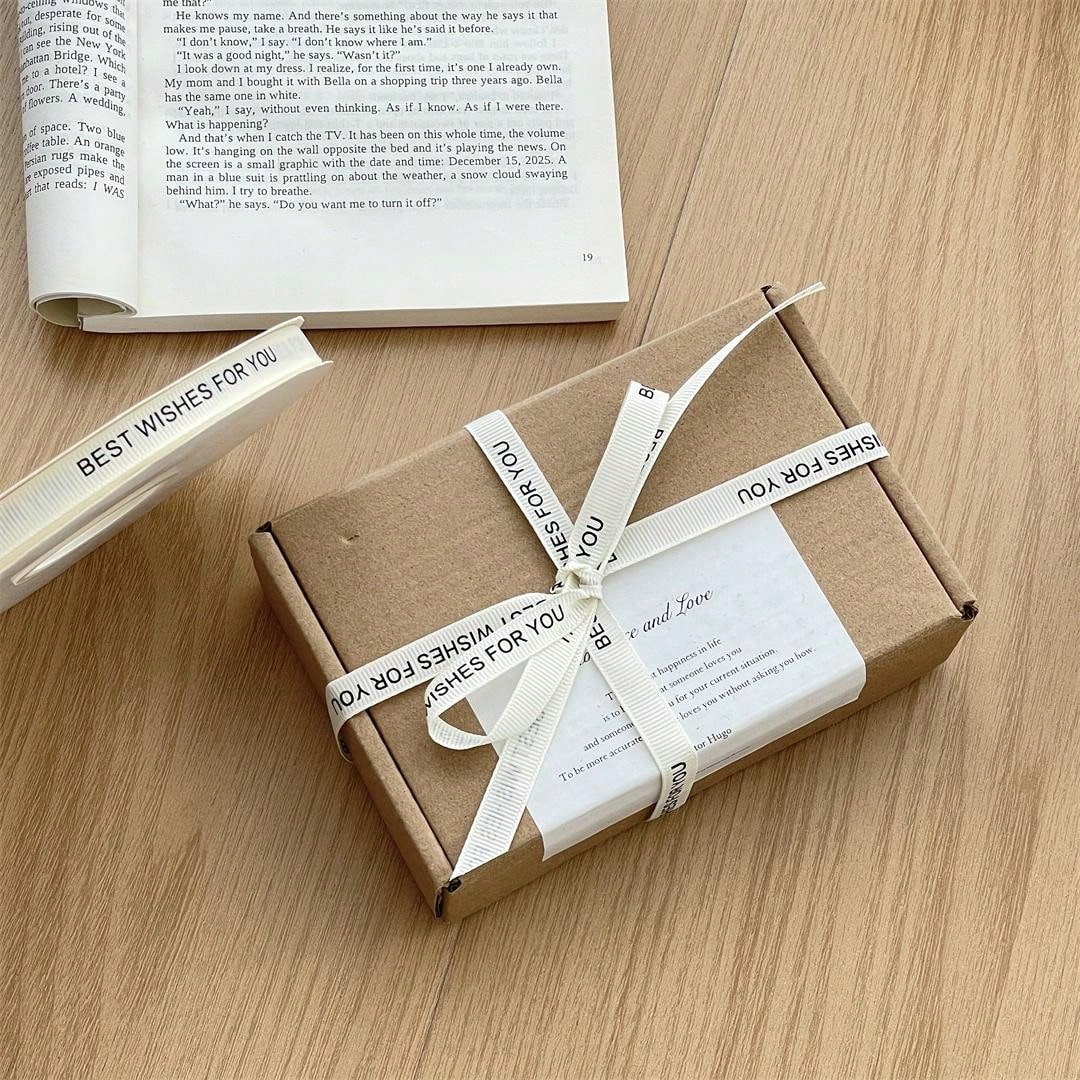 Fabric English Text Ribbon, Simple Gift Packaging Rope, Korean Style ...