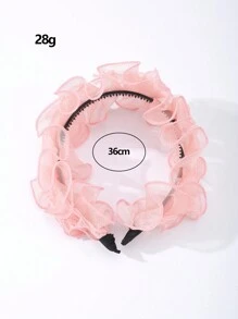 1 Stück Mädchen Plissee Tüll Haarband, einfach & lässig für den täglichen Gebrauch - Geknotetes Stirnband - Übersicht 2