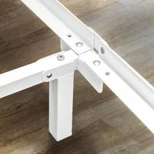 ZINUS 14 Inch Elias Metal Platform Bed Frame, Steel Support, No Box Spring Needed, Easy Assembly, Queen - White - View 7