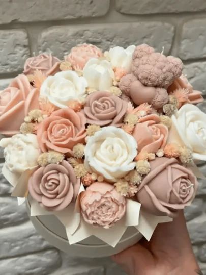 4pcs Silicone Mold Set - Rose & Heart Bear Designs For DIY Candles, Soaps, Clay Crafts - Perfect Gift For Girlfriend, Youngsters, Family - Ideal For Easter, Valentine's Day, Birthdays, Home Decor