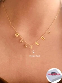 Niestandardowy naszyjnik z imieniem 3D Bubble, naszyjniki z inicjałami dla mam, spersonalizowany naszyjnik z literą 3D, niestandardowy naszyjnik z imieniem, delikatny złoty naszyjnik z literą balonu, prezenty świąteczne