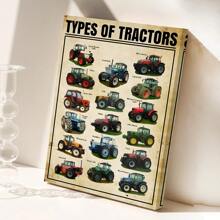 1幅帆布海报，包含拖拉机类型、车辆类型、机械装置等内容，适合学习，可用作客厅或卧室的墙面装饰，无框。 - 彩色 - 查看 10