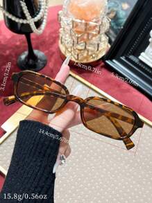 5 Pairs Retro Small Rectangle Fashion Glasses For Women, Suitable For Beach, Outdoor Activities, Driving, Sports, Travel, Fishing, Casual Outfit, Party, Holiday, Street Style Accessories For Summer Beach Vacation,Outdoor,Travel Shades Casual Style Rectangle Frame For Going Out Outfit,Back To School