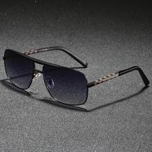 Óculos de Sol Masculinos Retrô de Metal Quadrado, Óculos Clássicos de Outdoor para Dirigir, Andar de Bicicleta, Pesca e Esportes, Presente da Moda para Verão, Praia, Viagem e Outdoor
