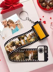 1个情侣定制胶卷钥匙扣，可装5/10/15/20张照片，甜蜜情侣礼物，家庭礼物，个性化照片钥匙扣，胶卷钥匙扣，定制情侣胶卷钥匙扣，相机胶卷钥匙圈，送给男朋友/女朋友的纪念礼物，生日礼物，派对礼物，情侣礼物，周年纪念礼物，节日礼物，情人节礼物，送给男朋友/丈夫/妻子/女朋友 - 樣式-1 - 查看 4