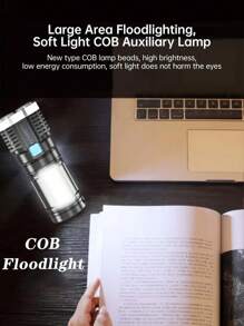 1 szt. 5*LED 4*LED przenośna latarka LED COB światło boczne super jasna latarka wodoodporna akumulatorowa zewnętrzna kempingowa o dużej mocy reflektor