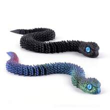1pc 3D Printed Viper Snake Egg With Movable Joints, Can Take Out The Snake Egg, Plastic Material Artistic Craft, Suitable For Car, Home, Office And Party Decoration - Multicolor - View 7