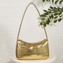 1 pieza Bolso Baguette bandolera de color brillante para niñas, bolso de axila, adecuado para uso diario, mejor opción de regalo