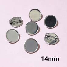 10 piezas, tamaño interno de 8-30 mm, base en blanco para broche de acero inoxidable 304, ajuste de cabujón, accesorios para hacer joyas DIY