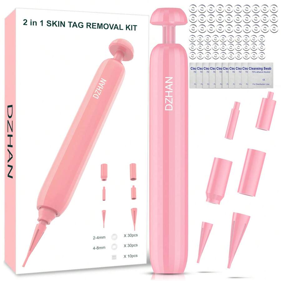 2-8mm Auto Skin Tag Remover Kit - Painless,And Safe 2-In-1 Skin Tag Removal , Including Face, Neck, And Body,Gentle, And Safe For Most Body Parts - 粉色 - 查看 1