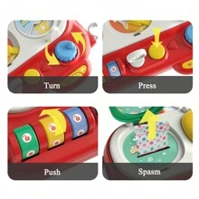 Tableau d'activité avec miroir - Jeu de cause à effet - Jouets d'apprentissage pour bébé - Jouet interactif éducatif pour tout-petits, préscolaire, nourrisson de 18 mois et plus