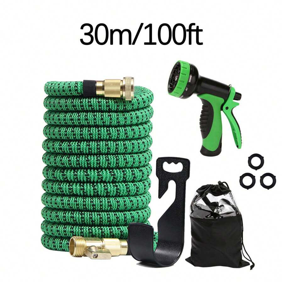 Telescopic Water Pipe Telescopic Water Gun Car Wash Water Gun High Pressure Water Gun Garden Water Gun Car Wash Telescopic Watering Water Pipe - Green 30cm - View 1