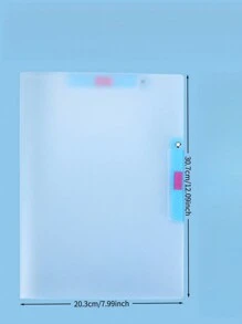 1 pièce Classeur transparent de taille A4 à 2 anneaux, dossier rotatif pour documents, convient aux étudiants et au bureau - A4 - Voir 9