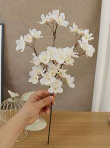 1 件栩栩如生的人造粉色和白色樱花花，婚礼派对家居装饰 - 彩色 - 查看 4
