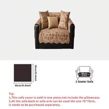 1pc Premium Luxurious Gold Floral Pattern Sofa Slipcover, Non-Slip Home Decor Sofa Cushion Cover, Suitable For Home, Bedroom, Living Room, Office Gifts Birthday Graduation Sofa Cover Couch Cover Sofa Covers Room Decor Living Room Decor